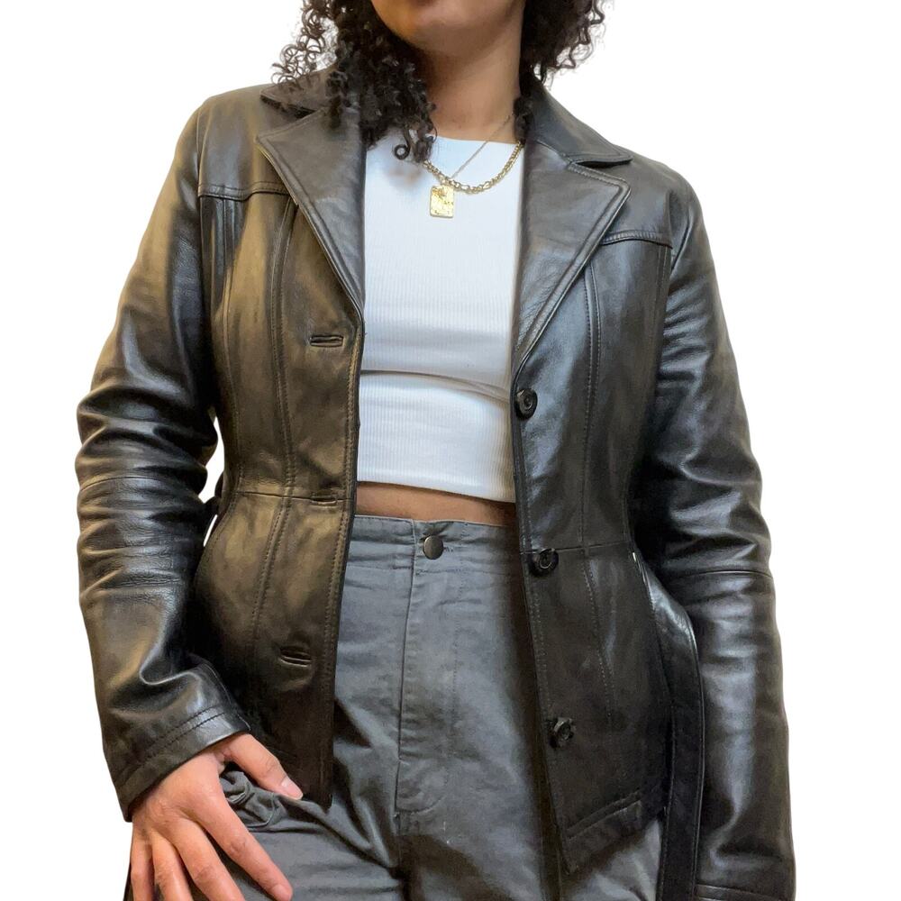 Wilsons Leather Y2K Maxima Leather Black Jacket